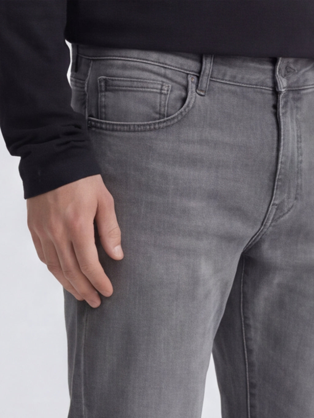 Highlander Men Grey Slim Fit Stretchable Jeans - Grey - Image 6