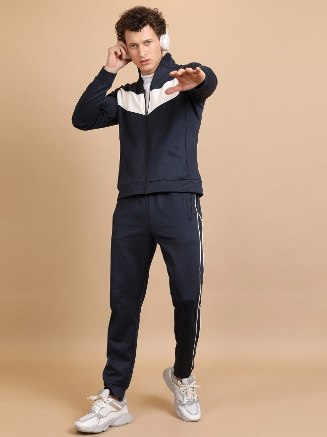 Highlander Men Navy Straight Fit Solid Joggers - Navy Blue - Image 2