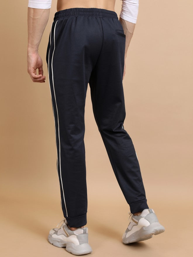 Highlander Men Navy Straight Fit Solid Joggers - Navy Blue - Image 3