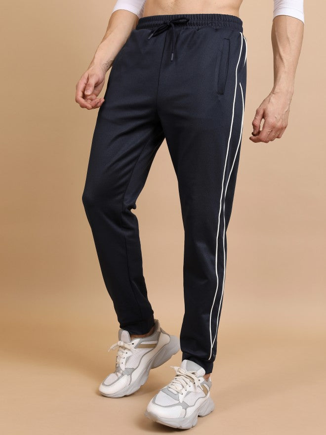 Highlander Men Navy Straight Fit Solid Joggers - Navy Blue - Image 4