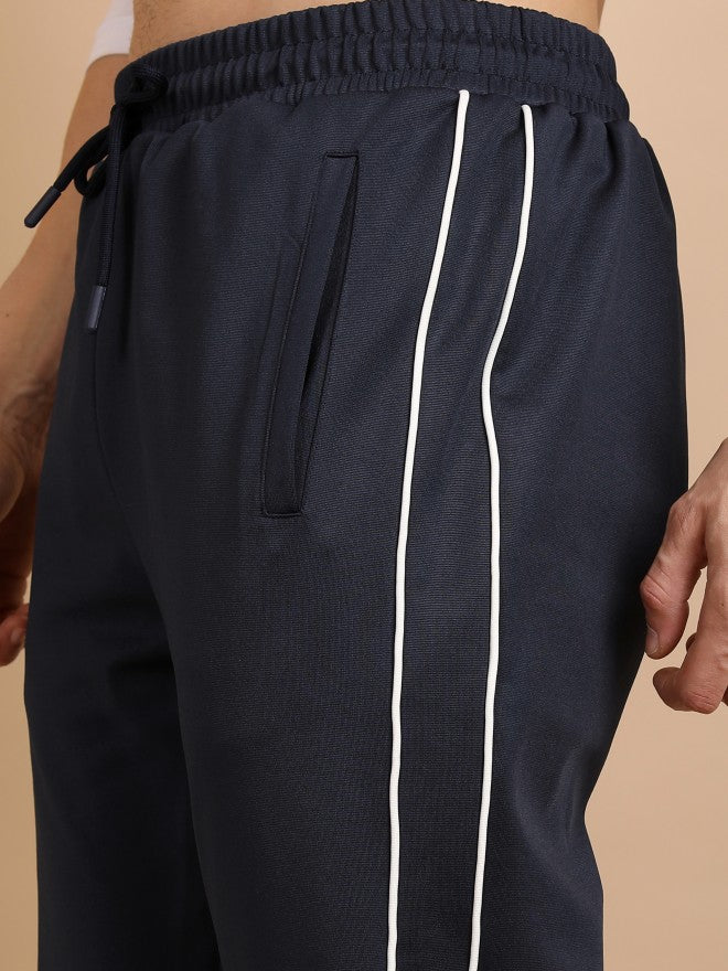 Highlander Men Navy Straight Fit Solid Joggers - Navy Blue - Image 5