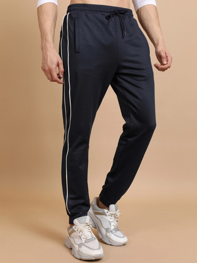 Highlander Men Navy Straight Fit Solid Joggers - Navy Blue - Image 6