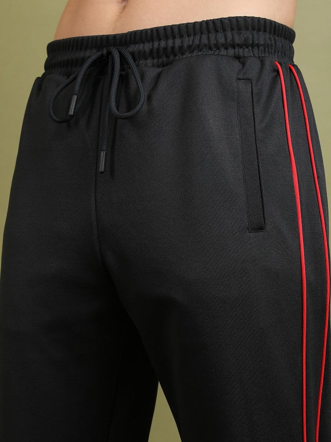 Highlander Men Black Straight Fit Solid Joggers - Black - Image 5