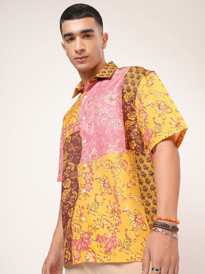 Highlander Men Multicolor Printed Oversized Shirt - Multi - Image 1