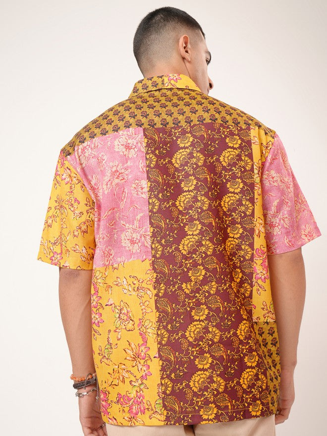 Highlander Men Multicolor Printed Oversized Shirt - Multi - Image 3