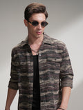 Highlander Men Black Printed Relaxed Fit Casual Shirt - Black - Image 1