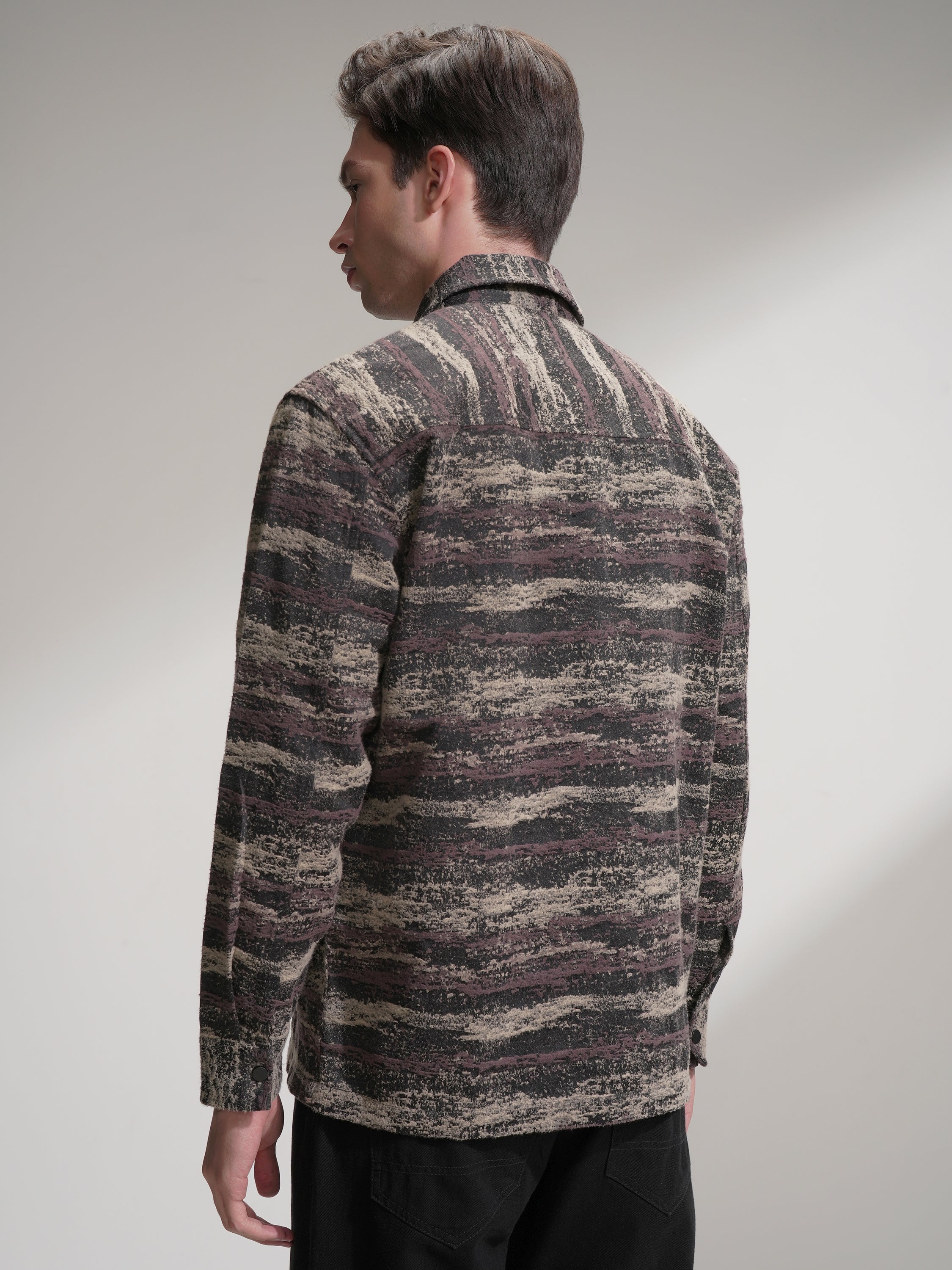 Highlander Men Black Printed Relaxed Fit Casual Shirt - Black - Image 3