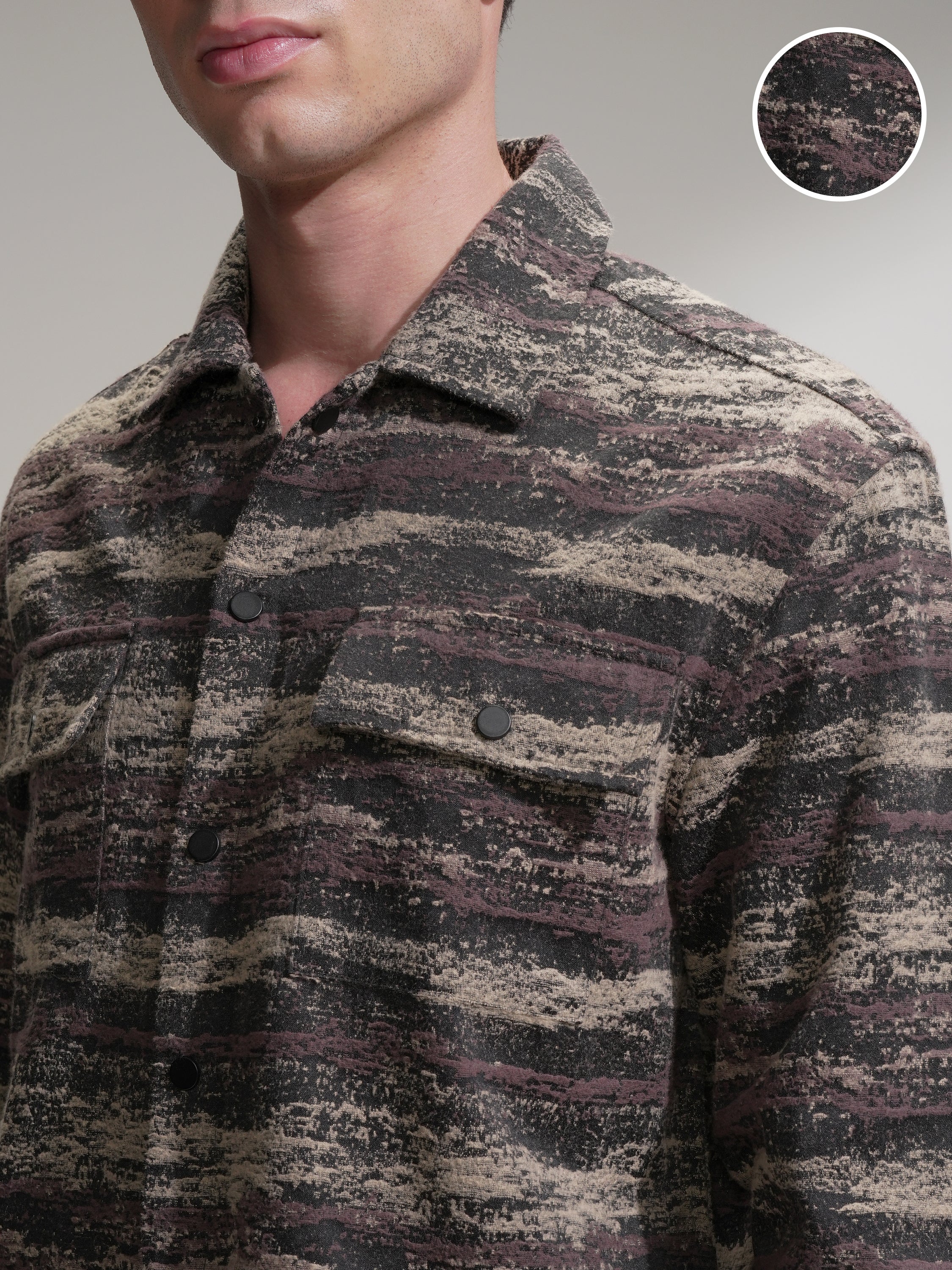 Highlander Men Black Printed Relaxed Fit Casual Shirt - Black - Image 5