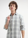 Highlander Men Off White Checked Relaxed Fit Casual Shirt - Off White - Image 1