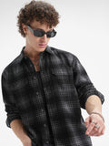Highlander Men Black Checked Relaxed Fit Casual Shirt - Black - Image 1