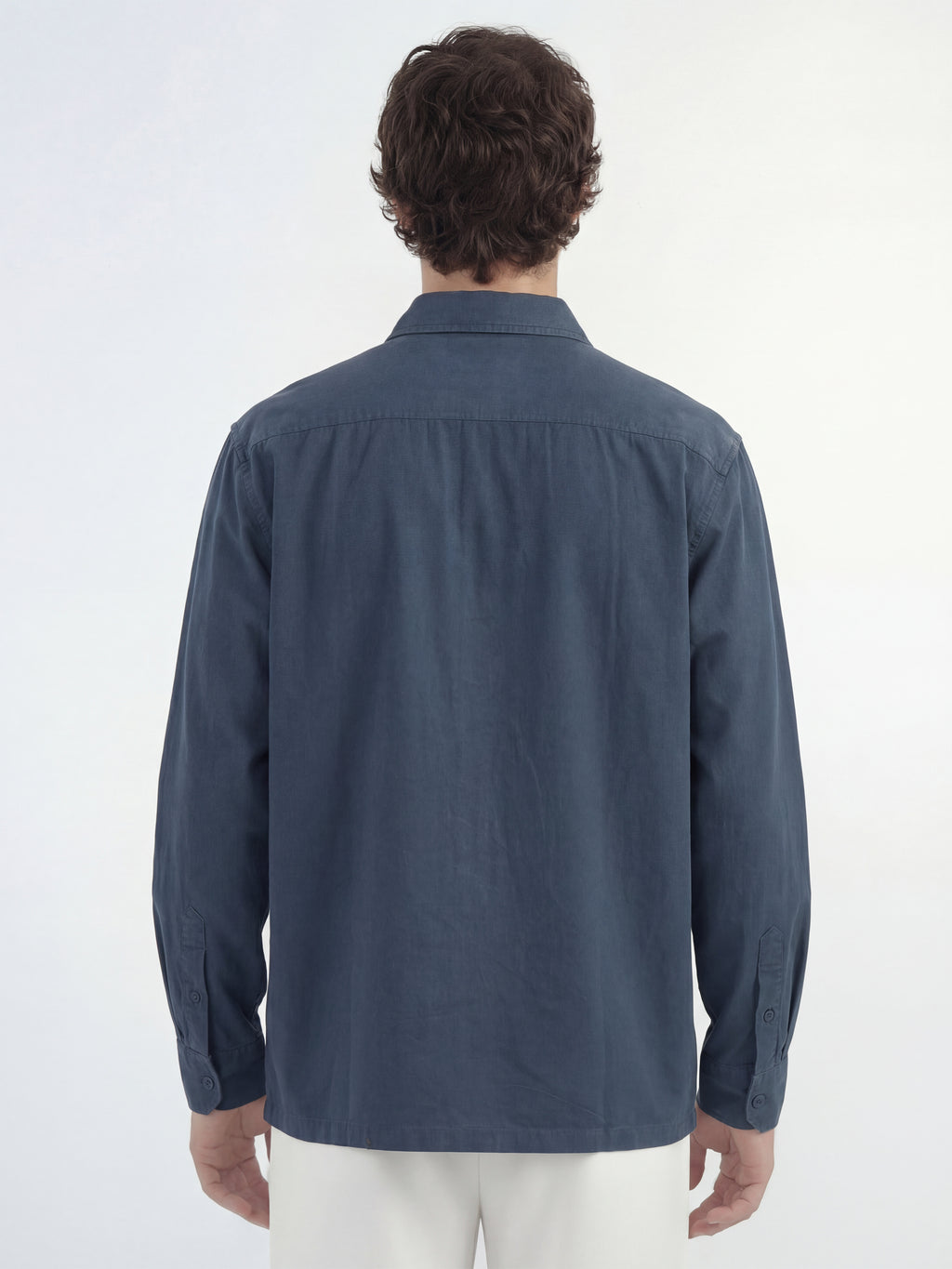 Highlander Men Blue Solid Relaxed Fit Casual Shirt - Blue - Image 3