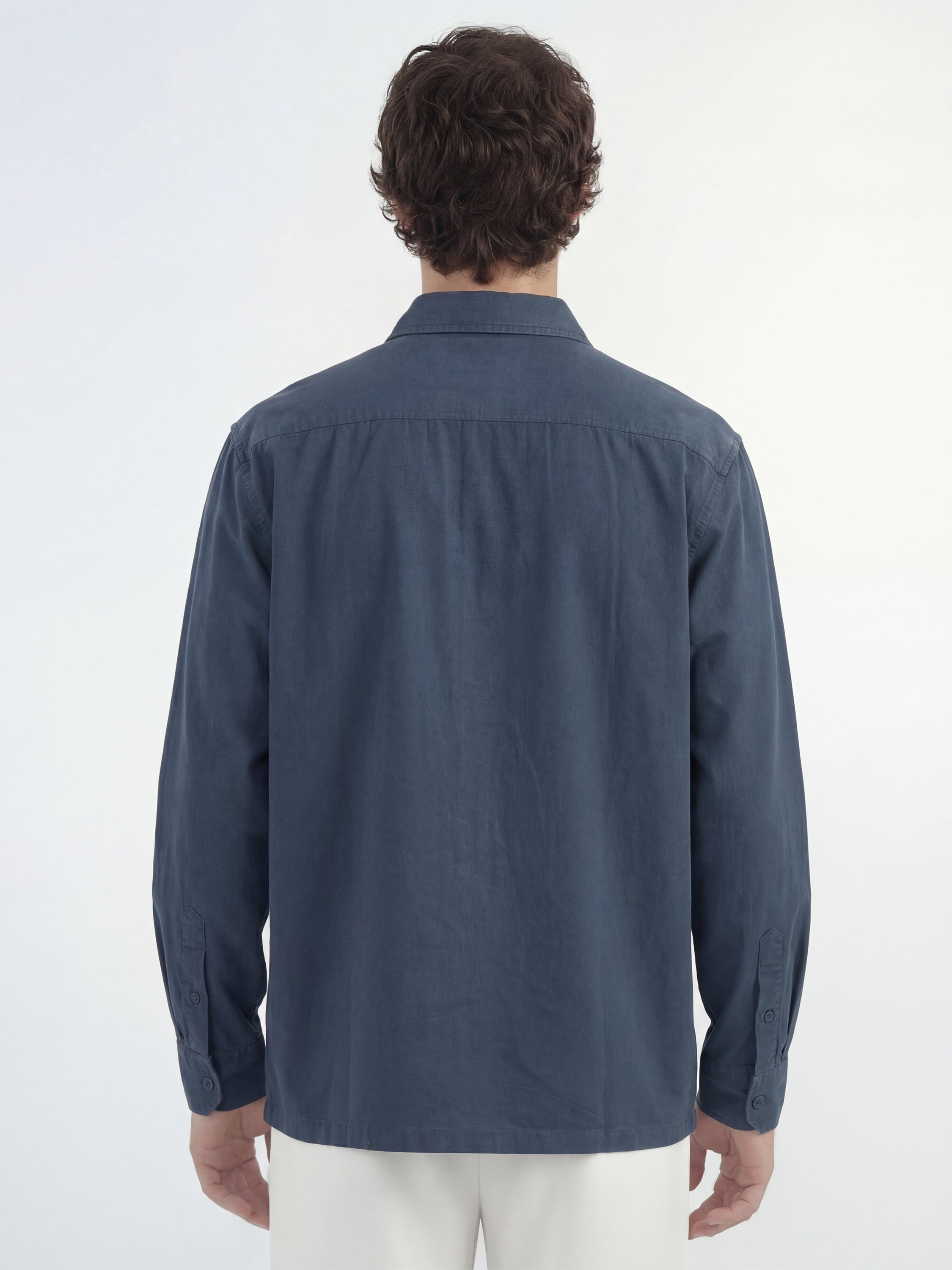 Highlander Men Blue Solid Relaxed Fit Casual Shirt - Blue - Image 3