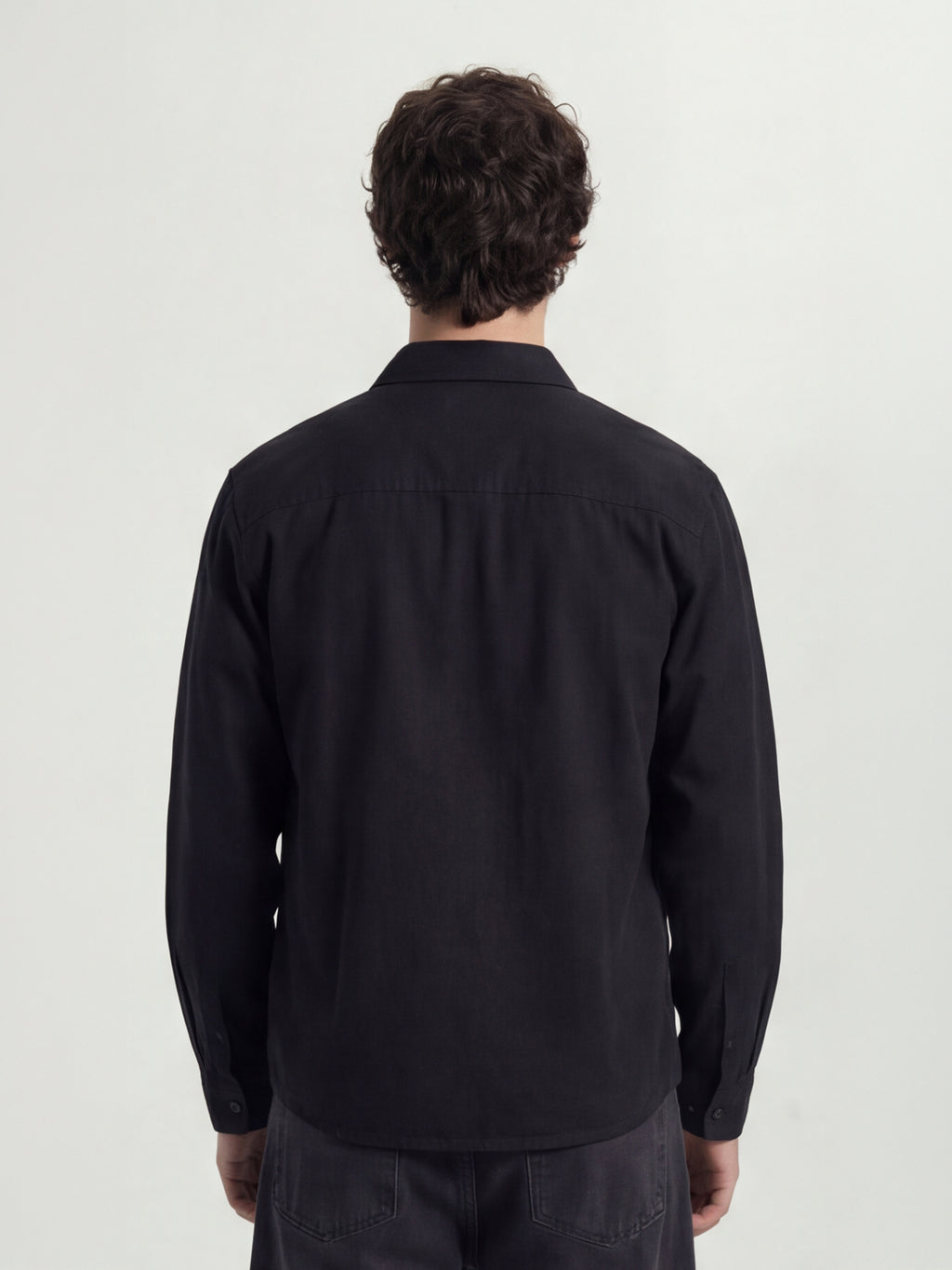 Highlander Men Black Solid Oversized Fit Casual Shirt - Black - Image 3