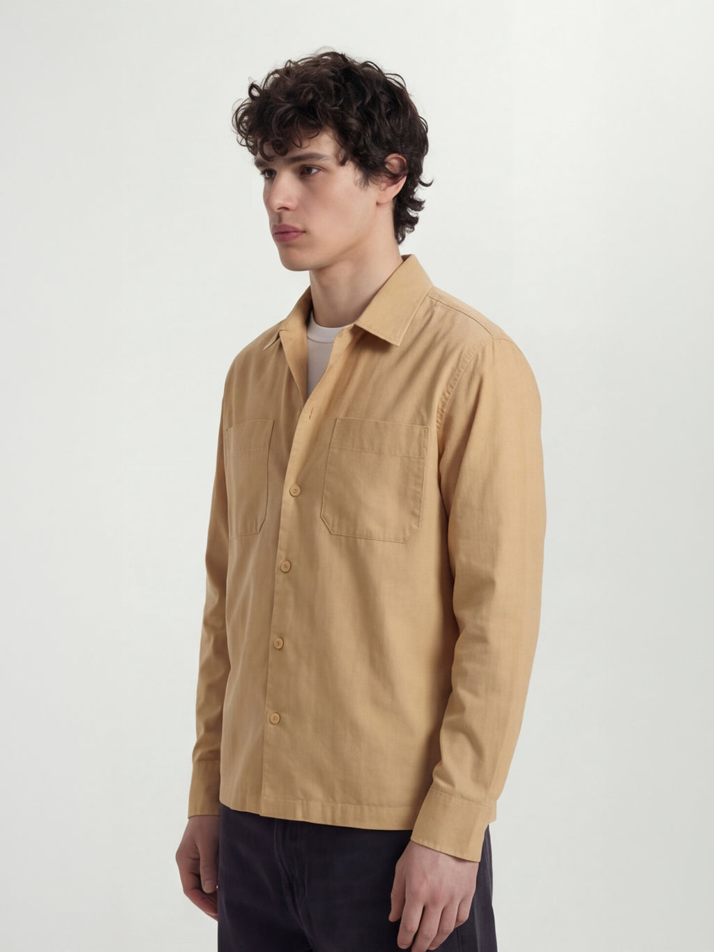 Highlander Men Orange Solid Oversized Fit Casual Shirt - Orange - Image 4