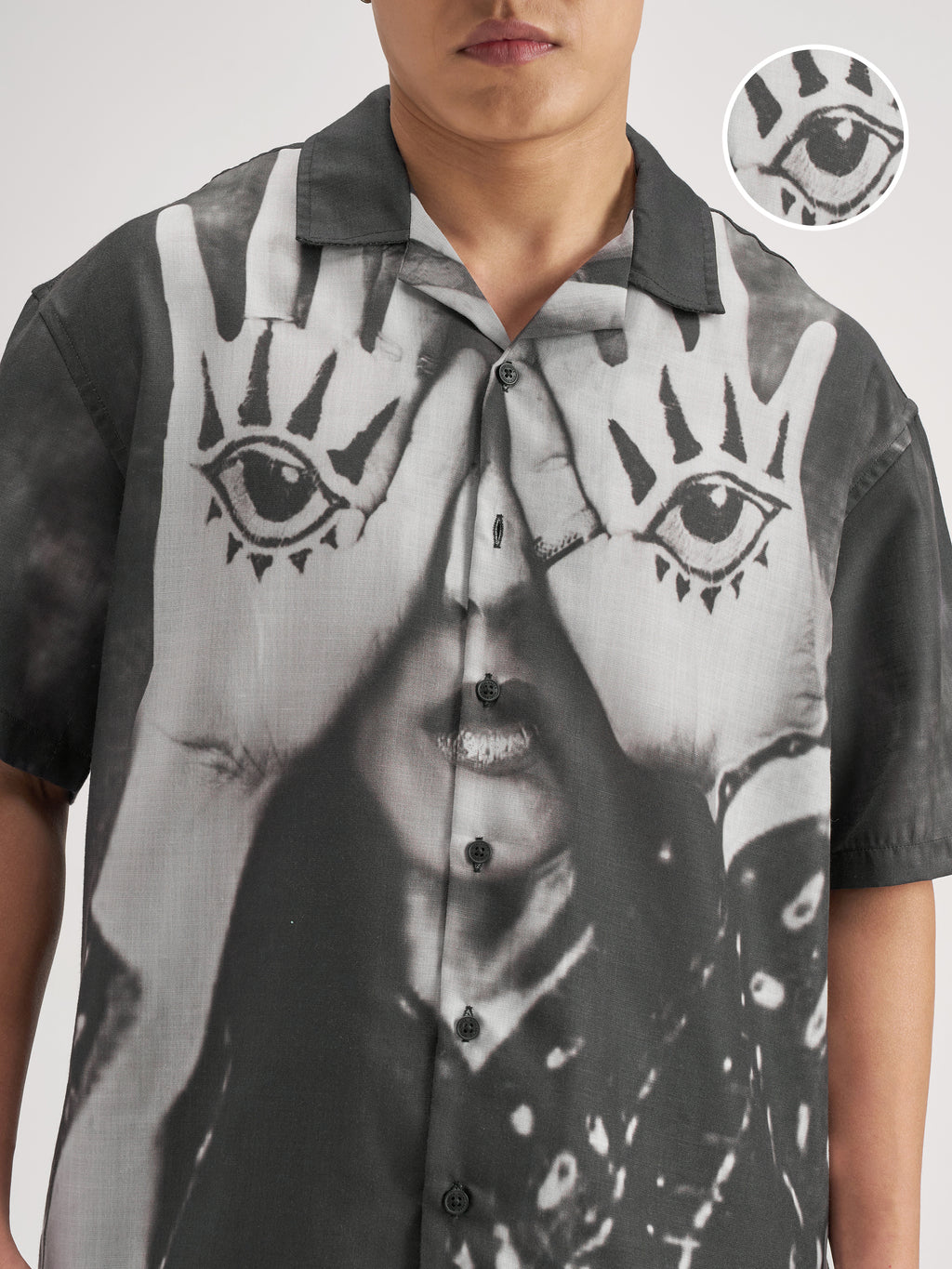 Highlander Men Black Printed Boxy Fit Casual Shirt - Black - Image 5