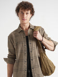Highlander Men Khaki Checked Relaxed Fit Casual Shirt - Khaki - Image 1