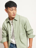 Highlander Men Green Printed Oversized Fit Casual Shirt - Green - Image 1