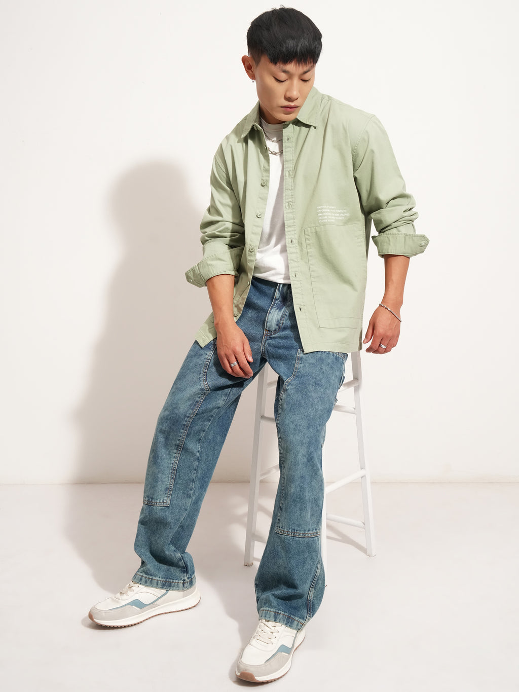 Highlander Men Green Printed Oversized Fit Casual Shirt - Green - Image 2