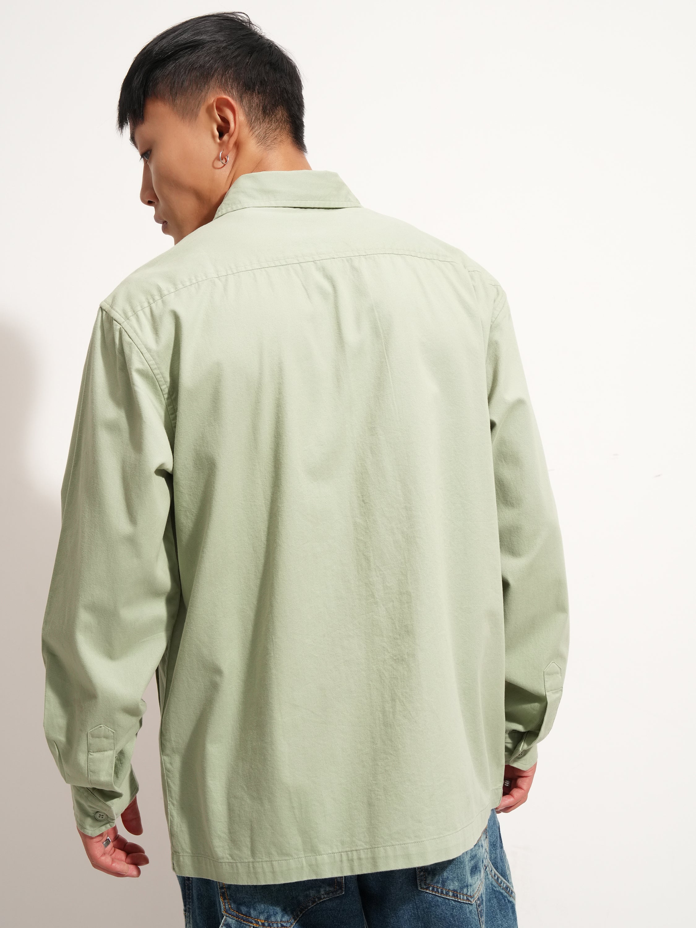 Highlander Men Green Printed Oversized Fit Casual Shirt - Green - Image 3