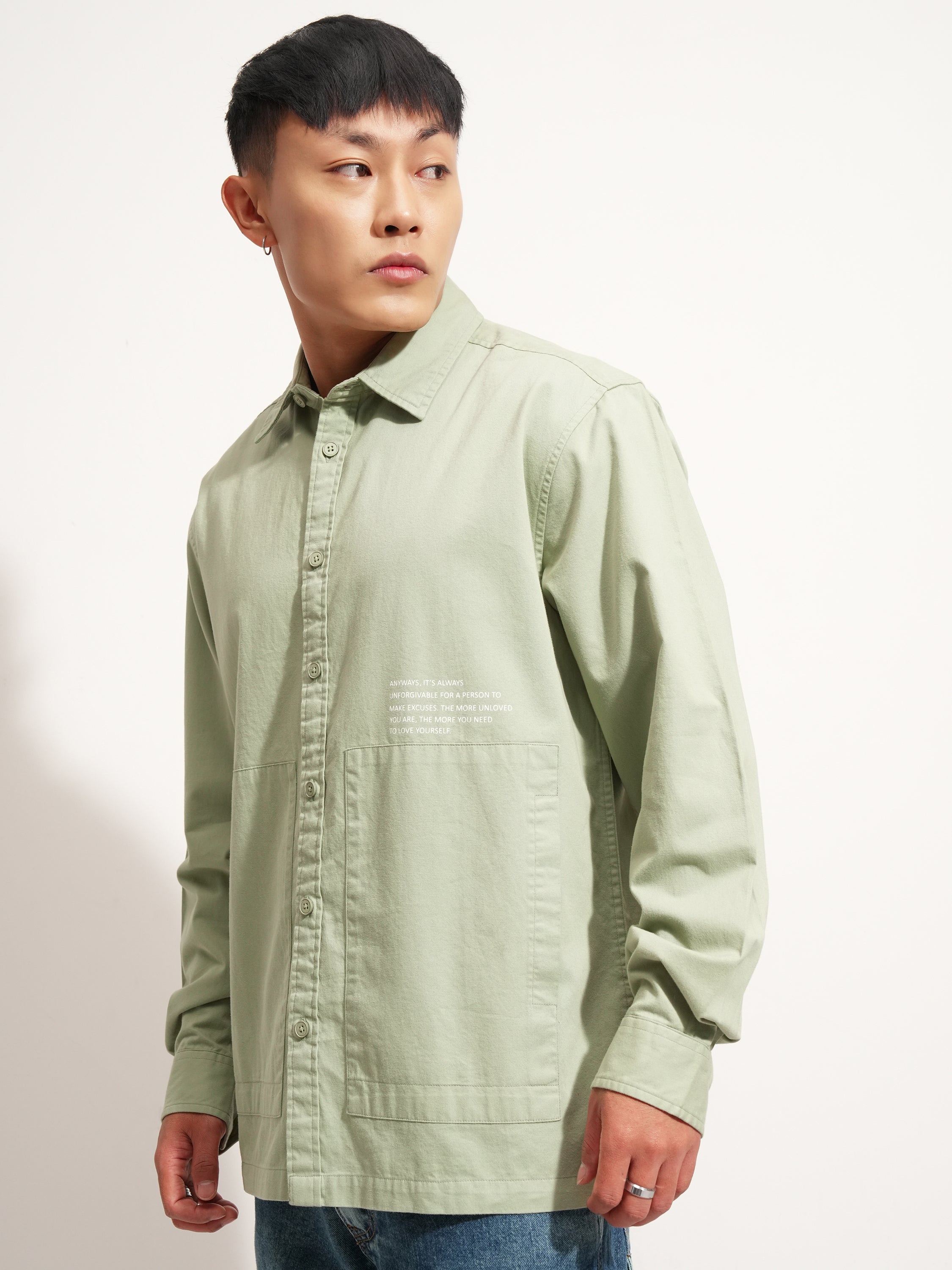 Highlander Men Green Printed Oversized Fit Casual Shirt - Green - Image 4