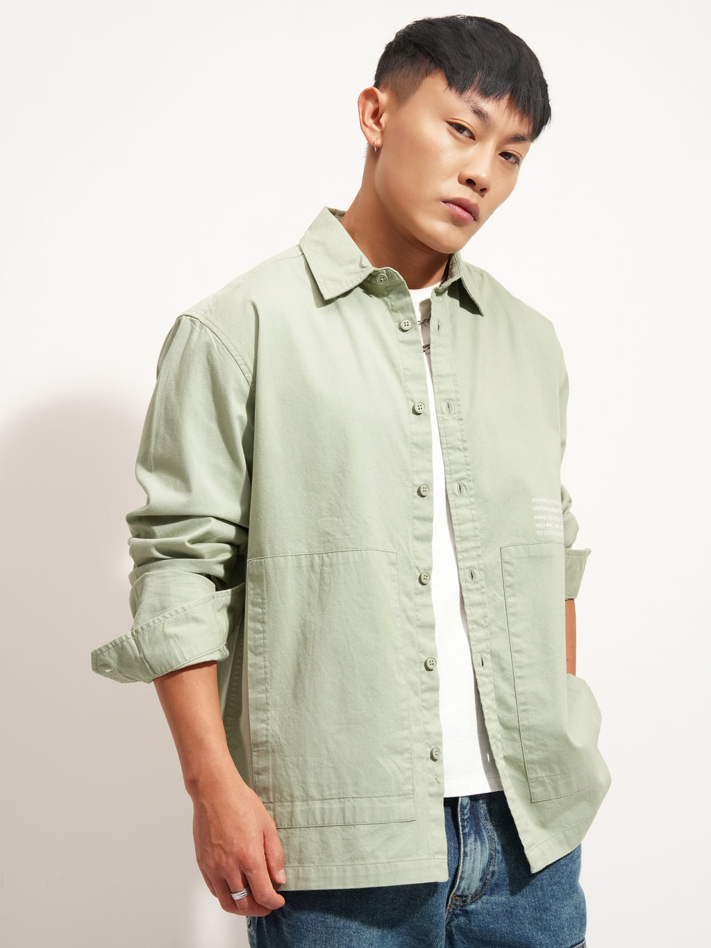 Highlander Men Green Printed Oversized Fit Casual Shirt - Green - Image 6