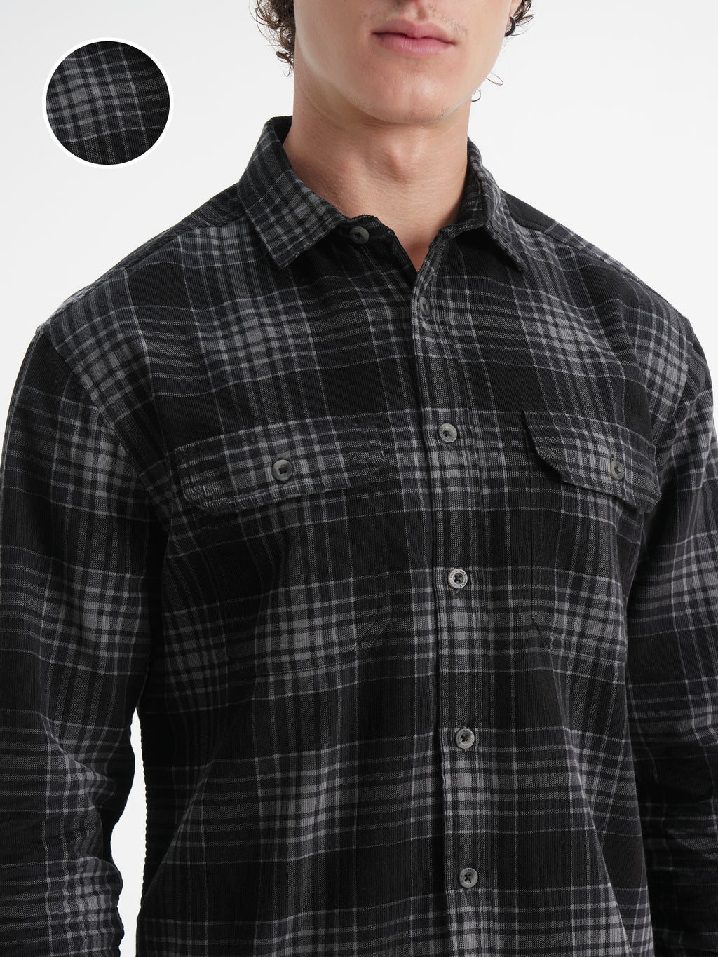 Highlander Men Black Checked Relaxed Fit Casual Shirt - Black - Image 5