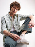 Highlander Men Green Checked Relaxed Fit Casual Shirt - Green - Image 1