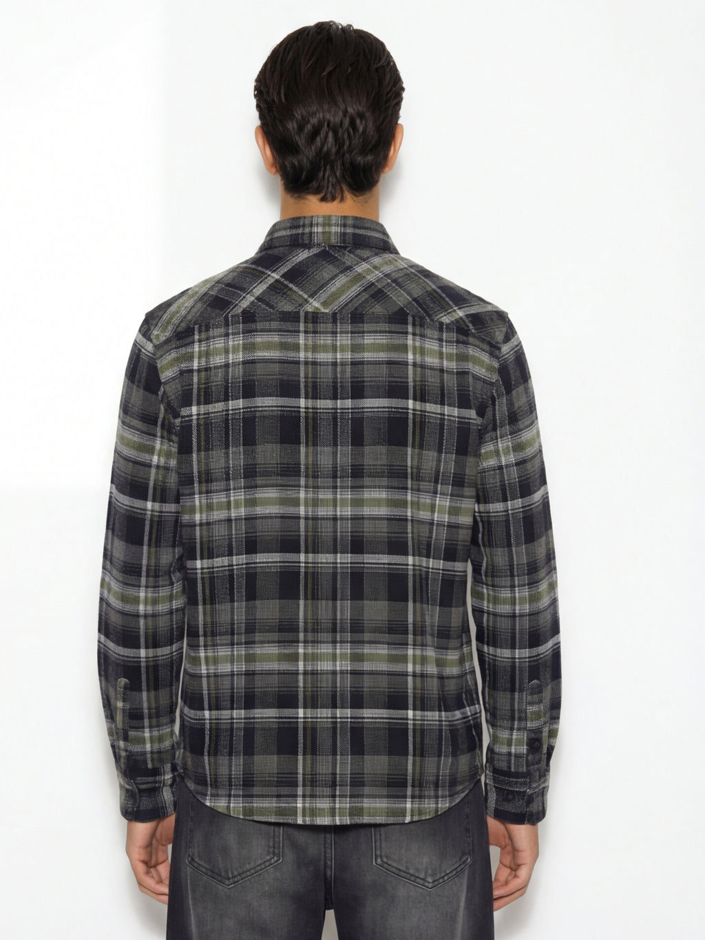 Highlander Men Black Checked Relaxed Fit Casual Shirt - Black - Image 3