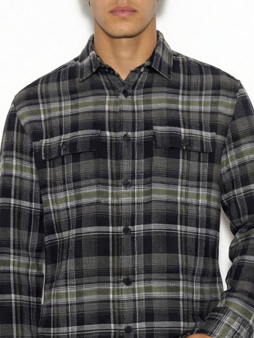 Highlander Men Black Checked Relaxed Fit Casual Shirt - Black - Image 5