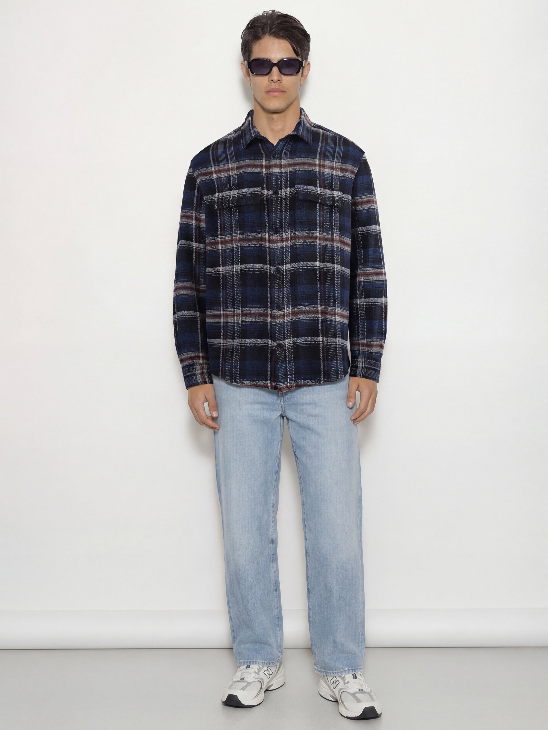 Highlander Men Blue Checked Relaxed Fit Casual Shirt - Blue - Image 2