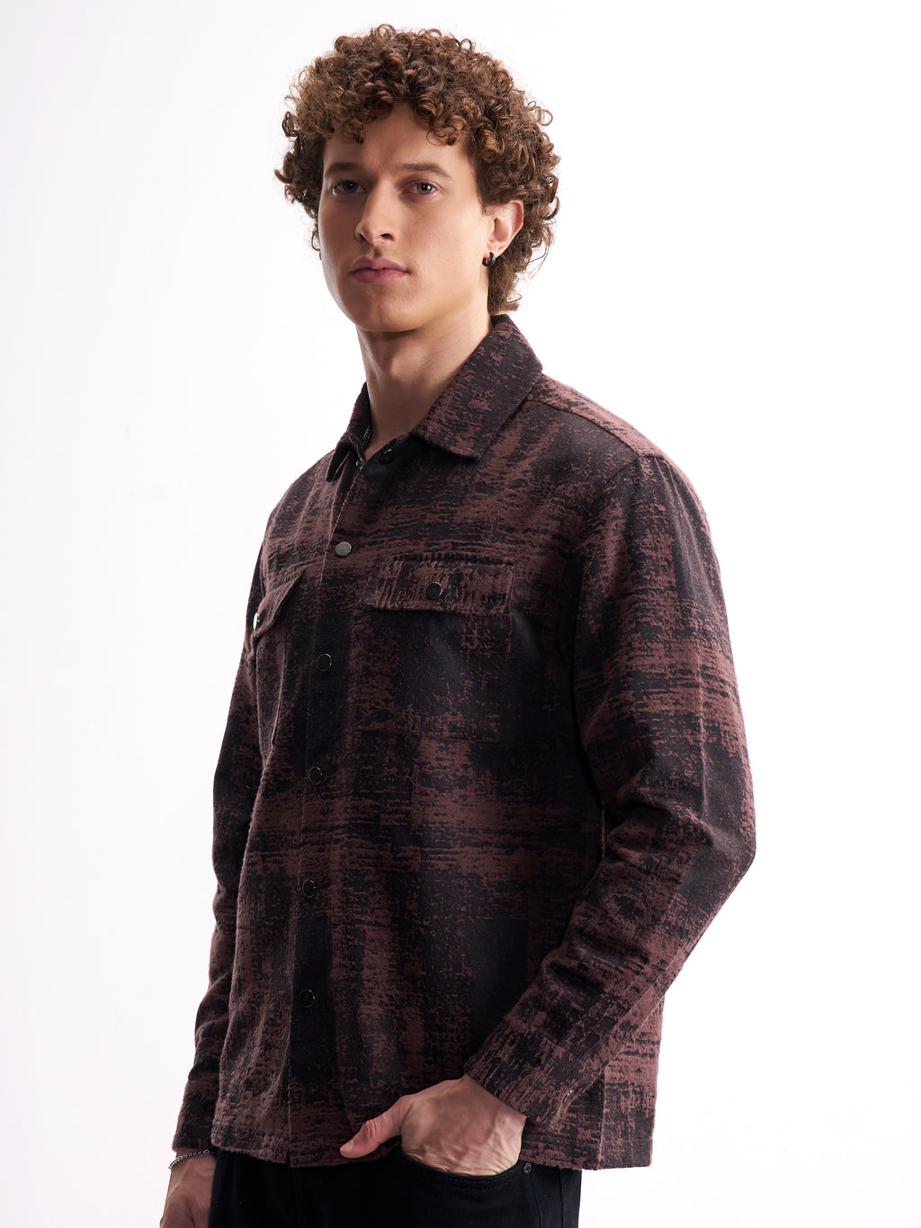 Highlander Men Black Printed Relaxed Fit Casual Shirt - Black - Image 4