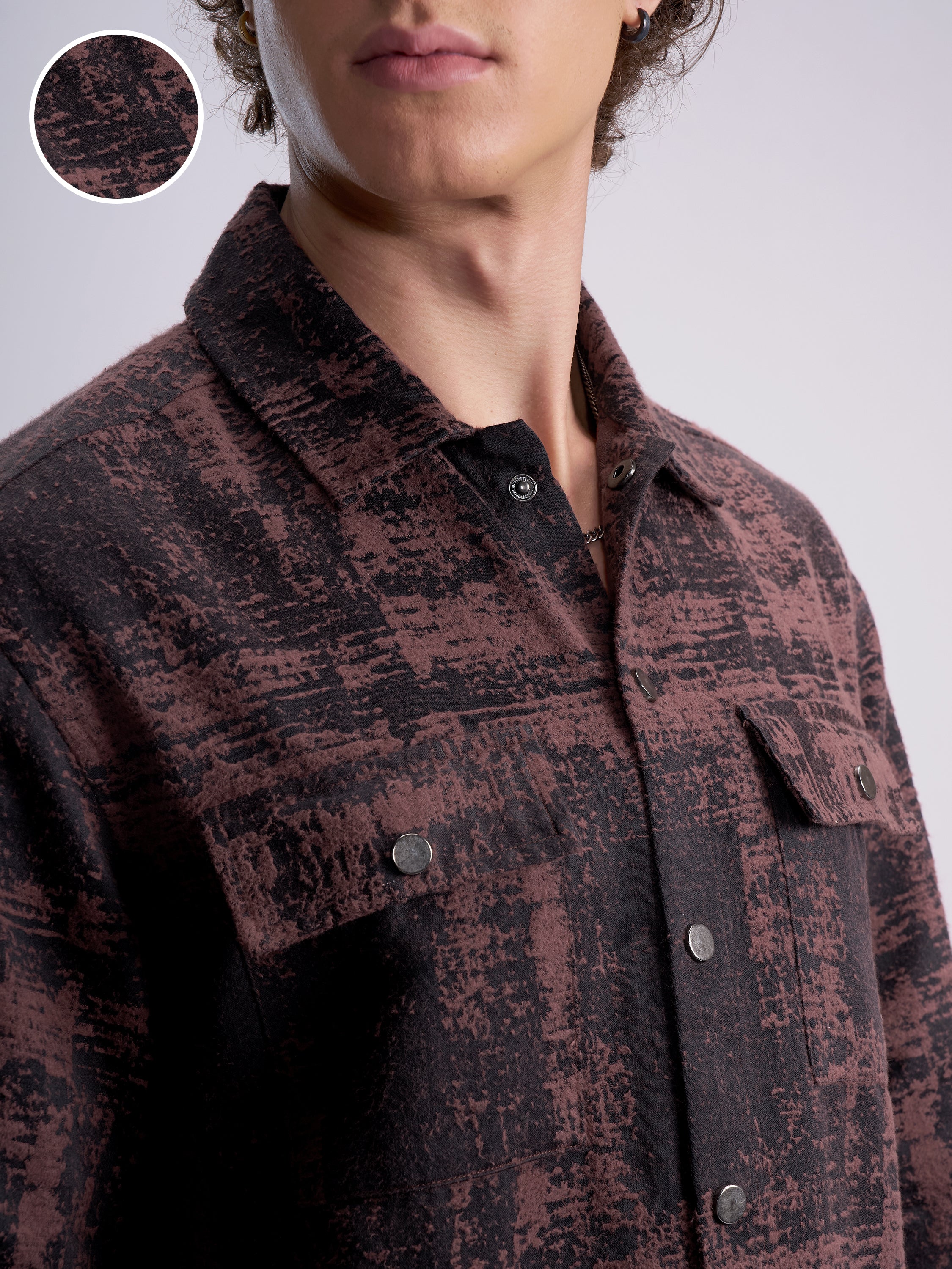 Highlander Men Black Printed Relaxed Fit Casual Shirt - Black - Image 5