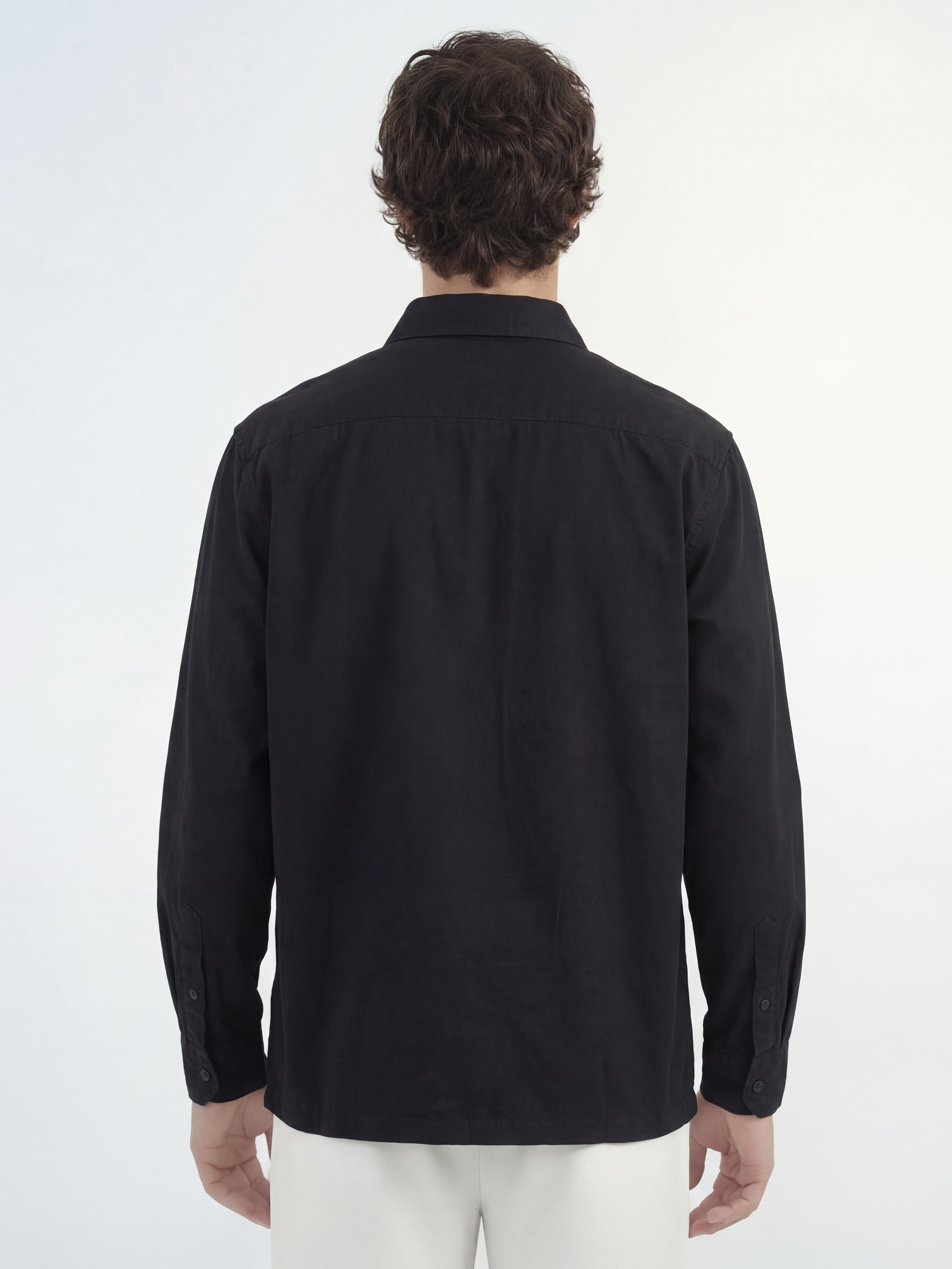 Highlander Men Black Solid Relaxed Fit Casual Shirt - Black - Image 3