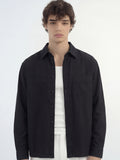 Highlander Men Black Solid Relaxed Fit Casual Shirt - Black - Image 1