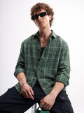 Highlander Men Green Checked Relaxed Fit Casual Shirt - Green - Image 1