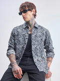 Highlander Men Grey Printed Relaxed Fit Casual Shirt - Grey - Image 1