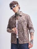 Highlander Men Beige Printed Relaxed Fit Casual Shirt - Beige - Image 1
