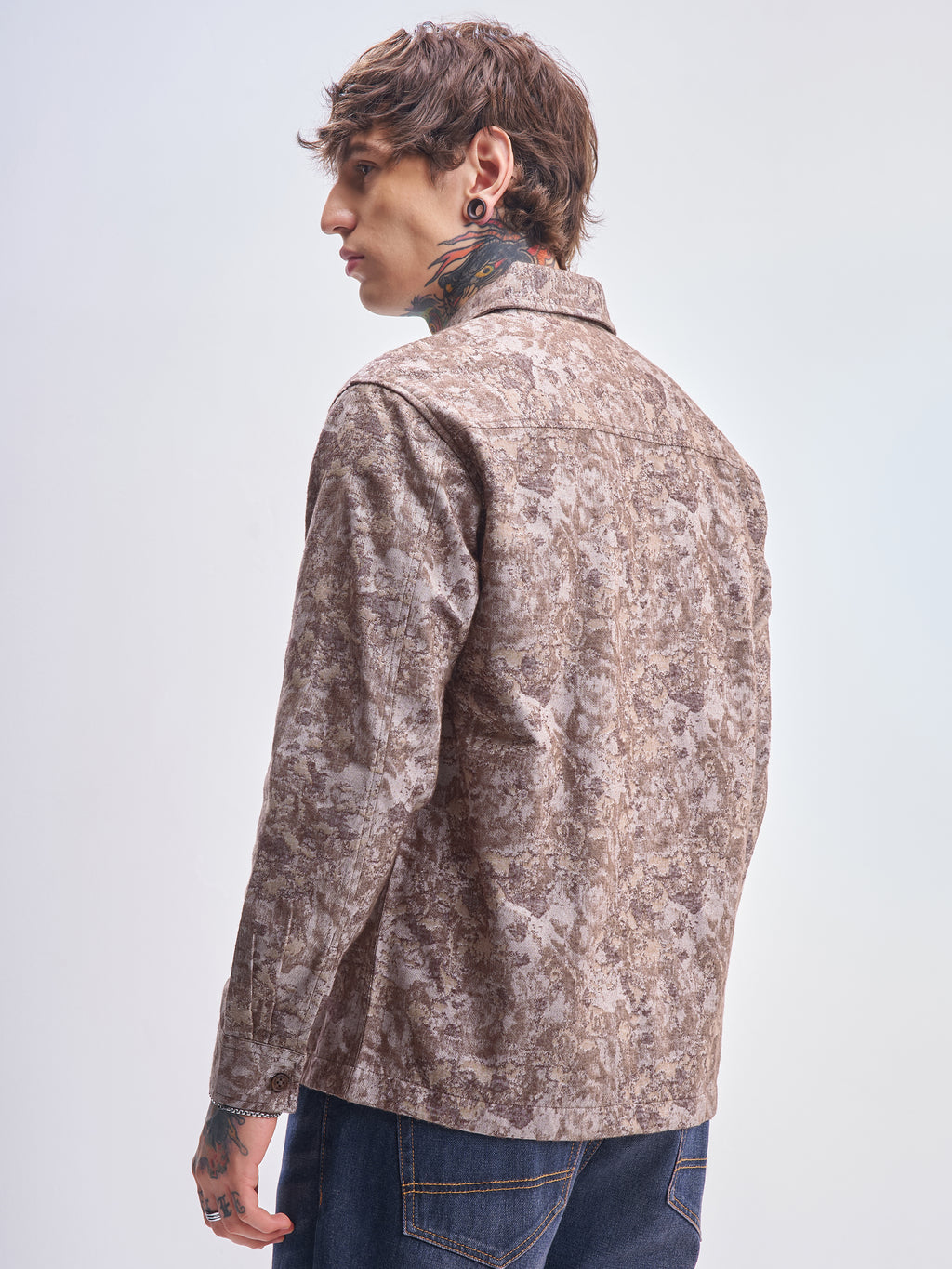 Highlander Men Beige Printed Relaxed Fit Casual Shirt - Beige - Image 3