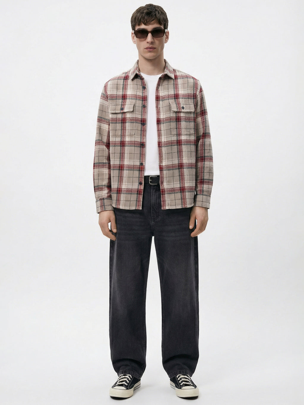 Highlander Men Beige Checked Relaxed Fit Casual Shirt - Beige - Image 2