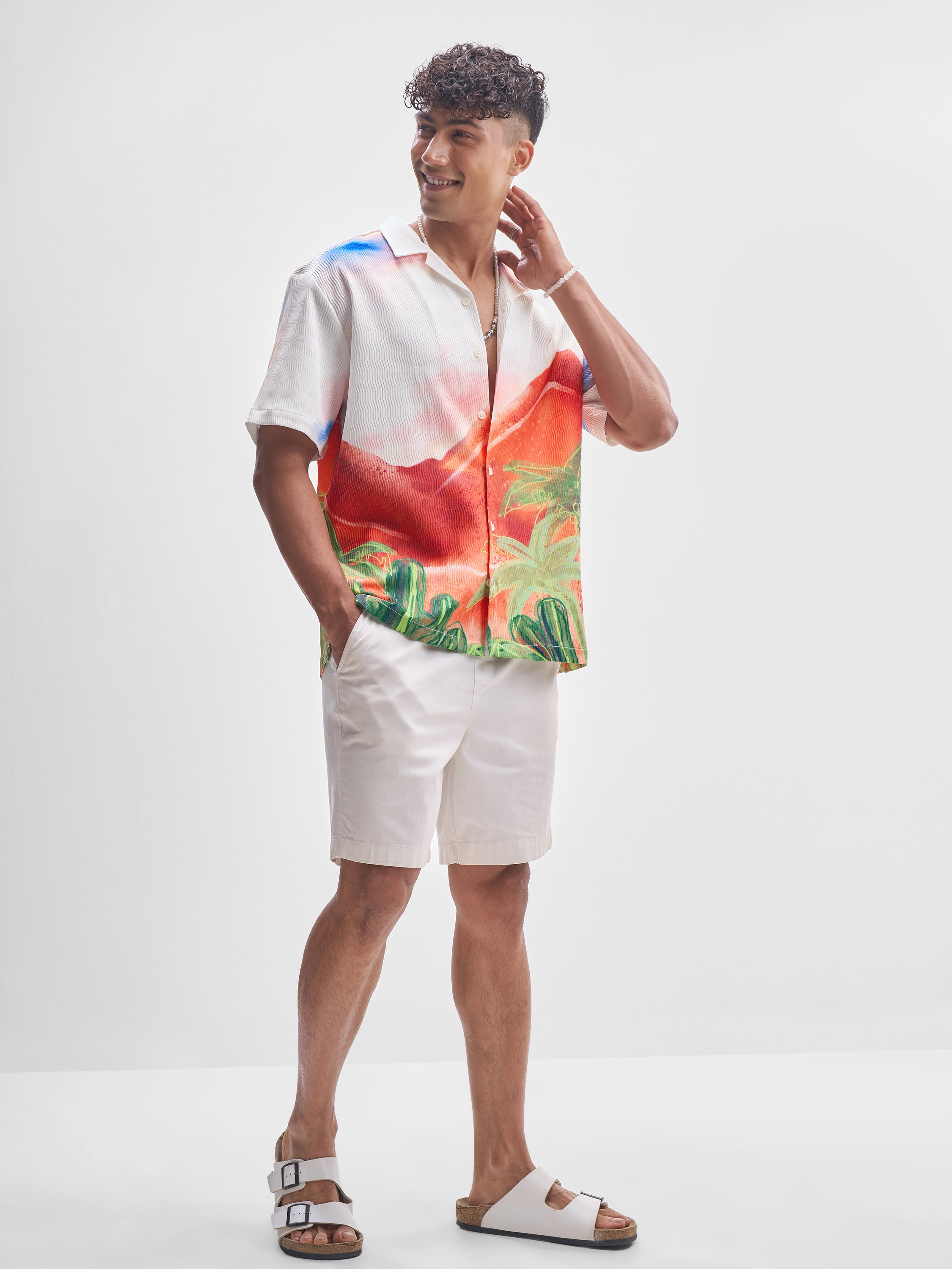 Highlander Men Multi Printed Oversized Fit Casual Shirt - Multi - Image 2