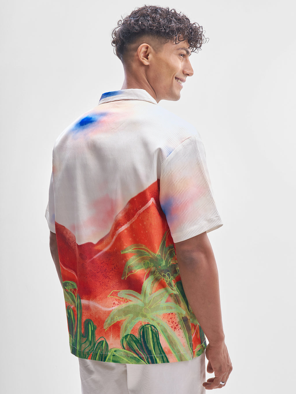 Highlander Men Multi Printed Oversized Fit Casual Shirt - Multi - Image 3
