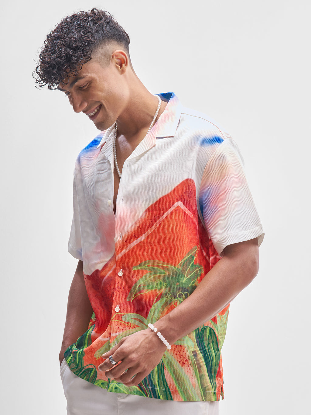Highlander Men Multi Printed Oversized Fit Casual Shirt - Multi - Image 4