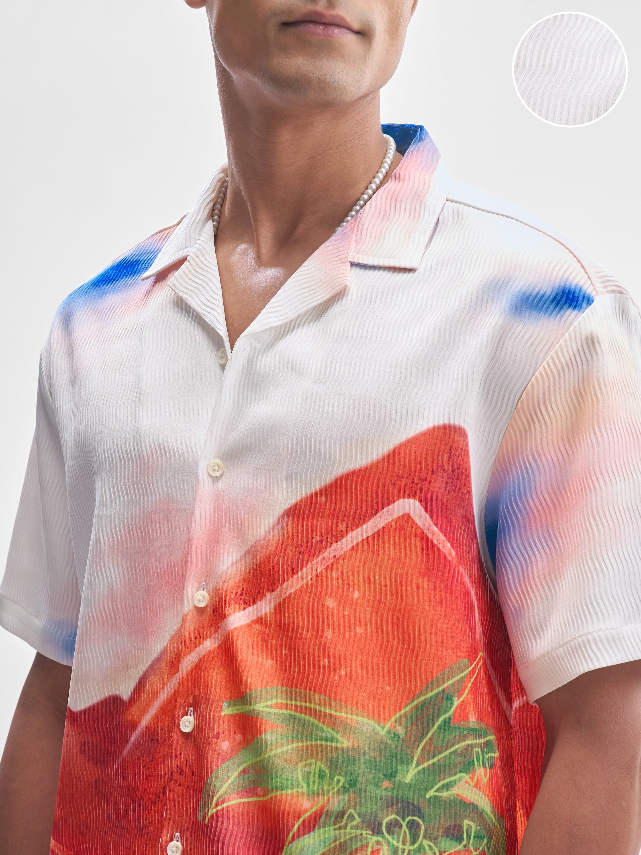 Highlander Men Multi Printed Oversized Fit Casual Shirt - Multi - Image 5