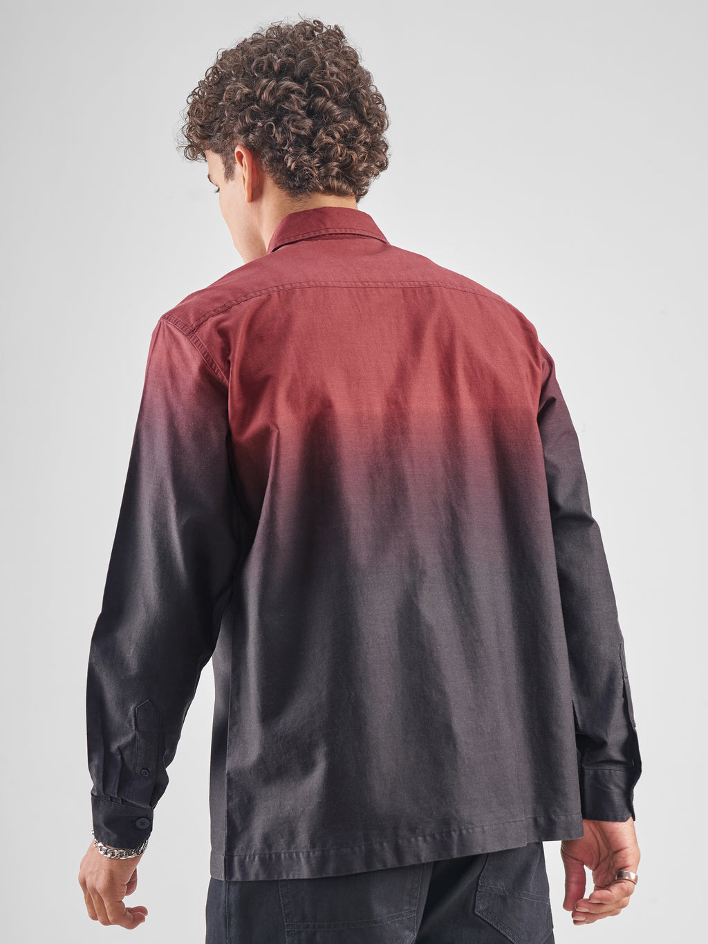 Highlander Men Black Colourblocked Oversized Fit Casual Shirt - Black - Image 3