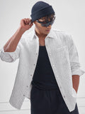 Highlander Men White Checked Relaxed Fit Casual Shirt - White - Image 1