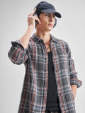 Highlander Men Grey Checked Relaxed Fit Casual Shirt - Grey - Image 1