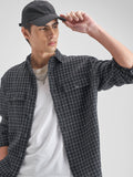 Highlander Men Black Checked Oversized Fit Casual shirt - Black - Image 1