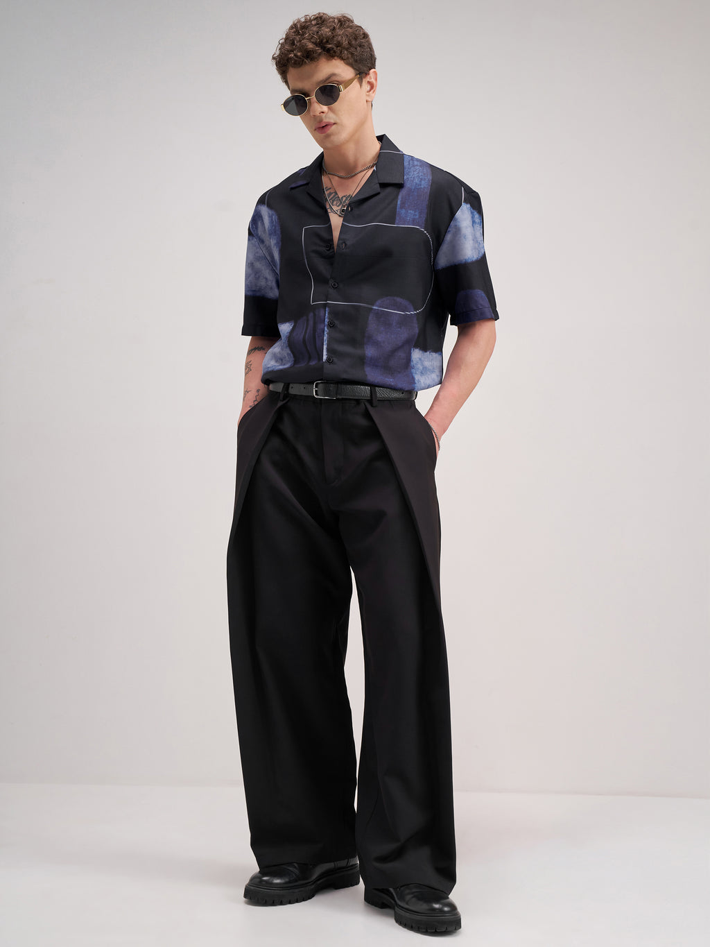 Highlander Men Black Printed Relaxed Fit Casual Shirt - Black - Image 2