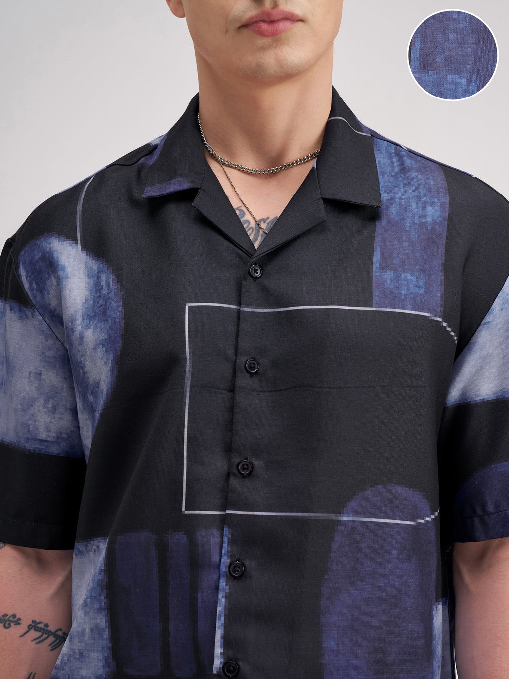 Highlander Men Black Printed Relaxed Fit Casual Shirt - Black - Image 5