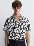 Highlander Men White Printed Relaxed Fit Casual Shirt - White - Image 1